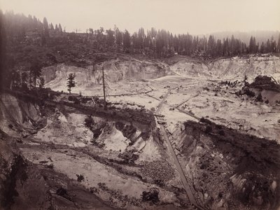 Malakoff Diggins. North Bloomfield Gravel Mining Company, c.1871 door Carleton E. Watkins